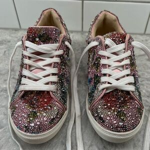 Betsy Johnson rhinestone tennis shoes